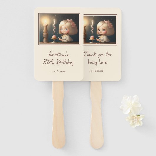 ハッピーバースデーガール01 ハンドファン (正面&裏面)