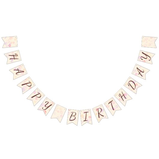 ハッピーバースデーガール01 バンティングフラッグ (全)