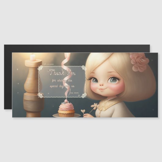 ハッピーバースデーガール01 マグネット招待状 (正面/裏面)