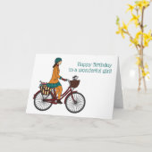 ハッピーバースデーガール1 カード (黄色い花)