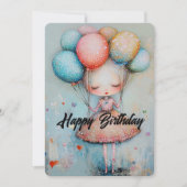 ハッピーバースデーガール（バルーン付き） シーズンカード (正面)