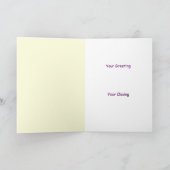 ハッピーバースデーキッズネームクレヨンデザイン挨拶 カード (内部)