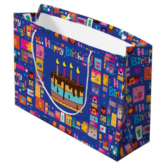 ハッピーバースデーキッズ ラージペーパーバッグ (裏面アングル)
