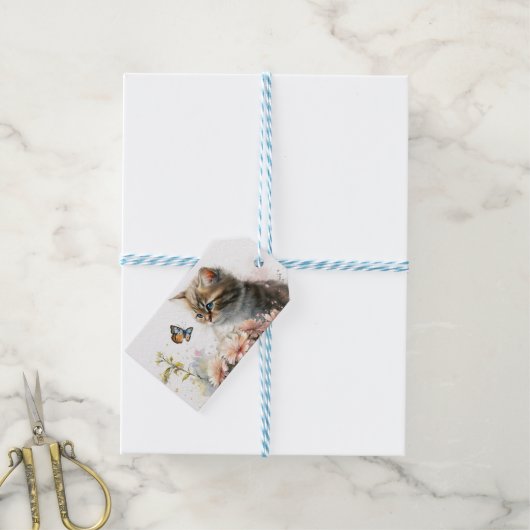 ハッピーバースデーキットンインガーデン ギフトタグ (より糸つき)