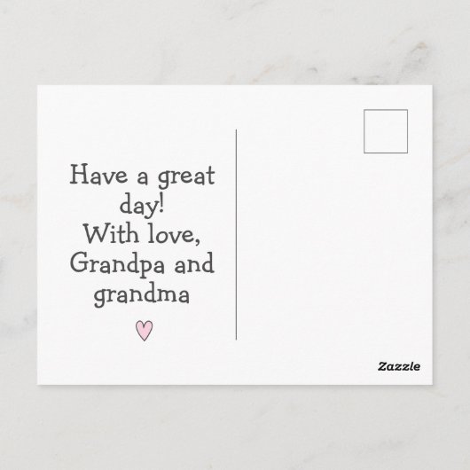 ハッピーバースデーキッド…!キュートピグ子供の誕生日 ポストカード (裏面)