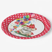 ハッピーバースデーキノコ格言紙プレート ペーパープレート (アングル)