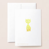 ハッピーバースデーキャットゴールデン 箔カード (裏面封筒付き)