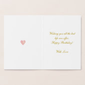 ハッピーバースデーキャットゴールデン 箔カード (内部)