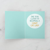 ハッピーバースデーキャットレディーあいさつ カード (内部)