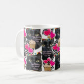 ハッピーバースデーキャットレディーマグ コーヒーマグカップ (正面左)