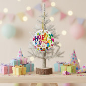 ハッピーバースデーキャンディとバルーン セラミックオーナメント