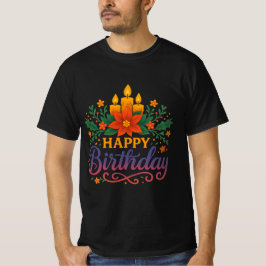 ハッピーバースデーキャンドルのメンズバリュートシャツ クラシック Tシャツ