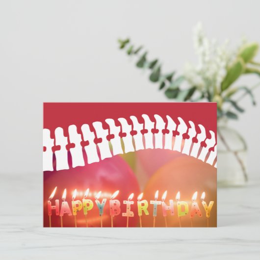 ハッピーバースデーキャンドルスパインカイロプラクティック誕生日 カード (スタンド正面)