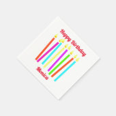 ハッピーバースデーキャンドルペーパーナプキン スタンダードカクテルナプキン (角)