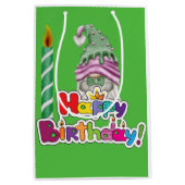 ハッピーバースデーキャンドル格言 ミディアムペーパーバッグ (正面)