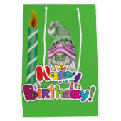 ハッピーバースデーキャンドル格言 ミディアムペーパーバッグ (裏面)