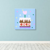 ハッピーバースデーキャンバス印刷 キャンバスプリント (インサイチュ (ウッドフロア))