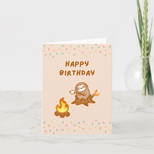 ハッピーバースデーキャンプファイアスロース カード (正面)