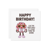 ハッピーバースデーキューザディスコボール カード (正面/裏面インサイチュ)