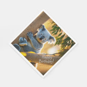 ハッピーバースデーキュートコアラベア スタンダードランチョンナプキン (角)