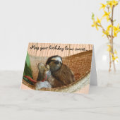 ハッピーバースデーキュートナース カード (黄色い花)