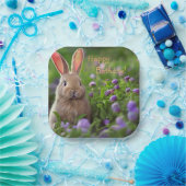 ハッピーバースデーキュートバニー紙プレート ペーパープレート (パーティー)