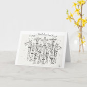 ハッピーバースデーキラフェコーア カード (黄色い花)