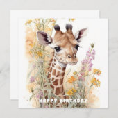 ハッピーバースデーキラフェフラットカード (正面/裏面)