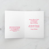 ハッピーバースデーキリスト教カードカーネーション カード (内部)