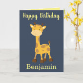 ハッピーバースデーキリン小僧 カード (黄色い花)