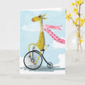 ハッピーバースデーキリン カード (黄色い花)