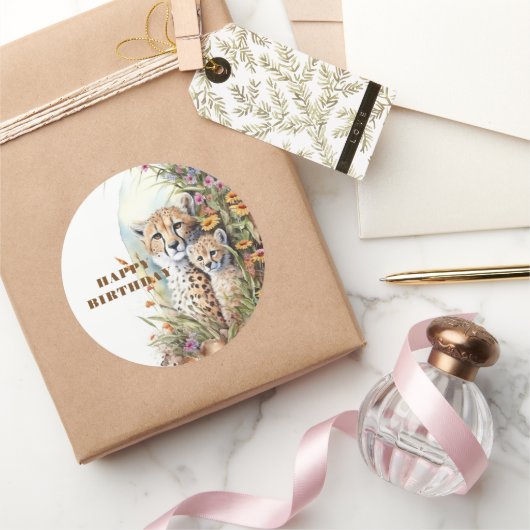 ハッピーバースデーキリン ラウンドシール (ギフト)