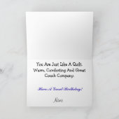 ハッピーバースデーキルトグリーティングカード シーズンカード (内部)