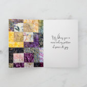 ハッピーバースデーキルト針付き模様 カード (内部)