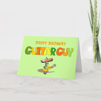 ハッピーバースデーギターガイ カード