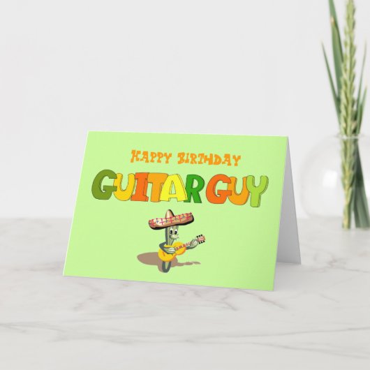 ハッピーバースデーギターガイ カード (正面)