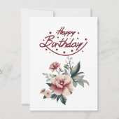 ハッピーバースデーギフトカード（白い背景） シーズンカード (正面)