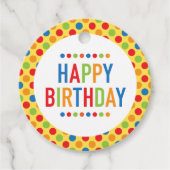 ハッピーバースデーギフトタグサークル フェイバータグ (正面)