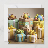 ハッピーバースデーギフトプレゼント画像グリーティングカード (正面)