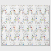 ハッピーバースデーギフトラッピング紙ウサギ ラッピングペーパー (フラット)
