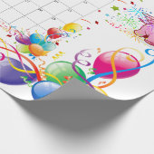 ハッピーバースデーギフトラッピング紙ピンクピグ10月。 ラッピングペーパー (角)