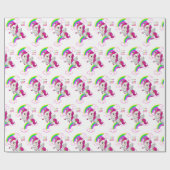 ハッピーバースデーギフトラッピング紙ユニコーン ラッピングペーパー (フラット)