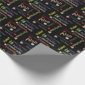 ハッピーバースデーギフトラッピング紙紫 ラッピングペーパー (角)