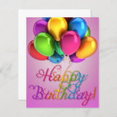 ハッピーバースデーギフトラブケーキ (正面/裏面)