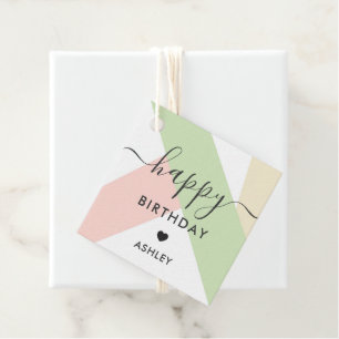 ハッピーバースデーギフトラベル、誕生日ラベル、スラッシュ フェイバータグ