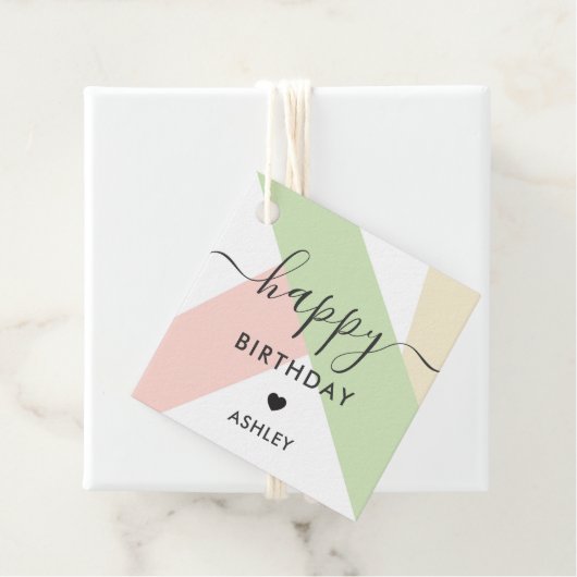 ハッピーバースデーギフトラベル、誕生日ラベル、スラッシュ フェイバータグ (インサイチュ)