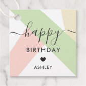 ハッピーバースデーギフトラベル、誕生日ラベル、スラッシュ フェイバータグ (正面)