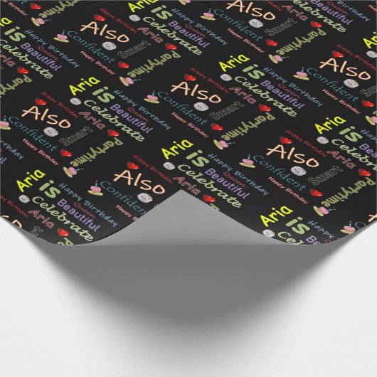 ハッピーバースデーギフト包装紙アリア ラッピングペーパー (角)