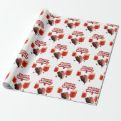 ハッピーバースデーギフト包装紙イチゴ ラッピングペーパー (アンロールド)