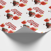 ハッピーバースデーギフト包装紙イチゴ ラッピングペーパー (角)